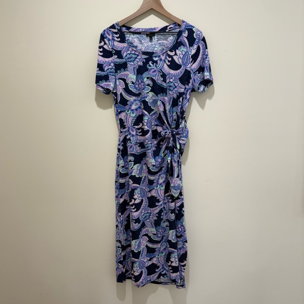 Talbots Nantucket Slub Side Tie Women’s Dress